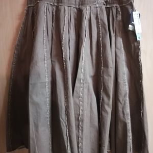 NWT Reitman a pleated khaki skirt